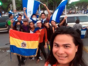Victoria Obando comenzó a participar en los plantones y marchas contra el régimen de Ortega desde el 19 de abril del 2018. Cortesía | Niú