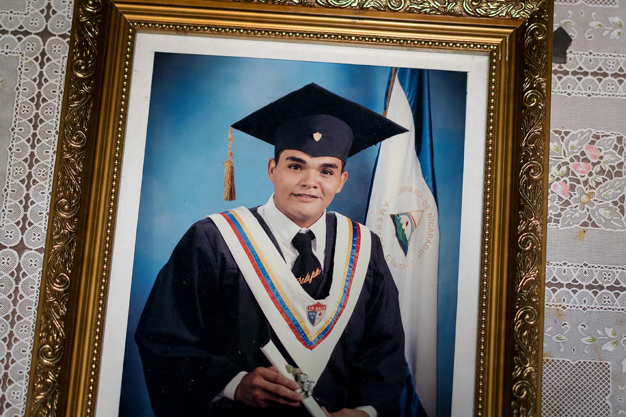 Byron Estrada, de 24 años, era estudiante de odontología de la UNAN-León. Franklin Villavicencio | Niú