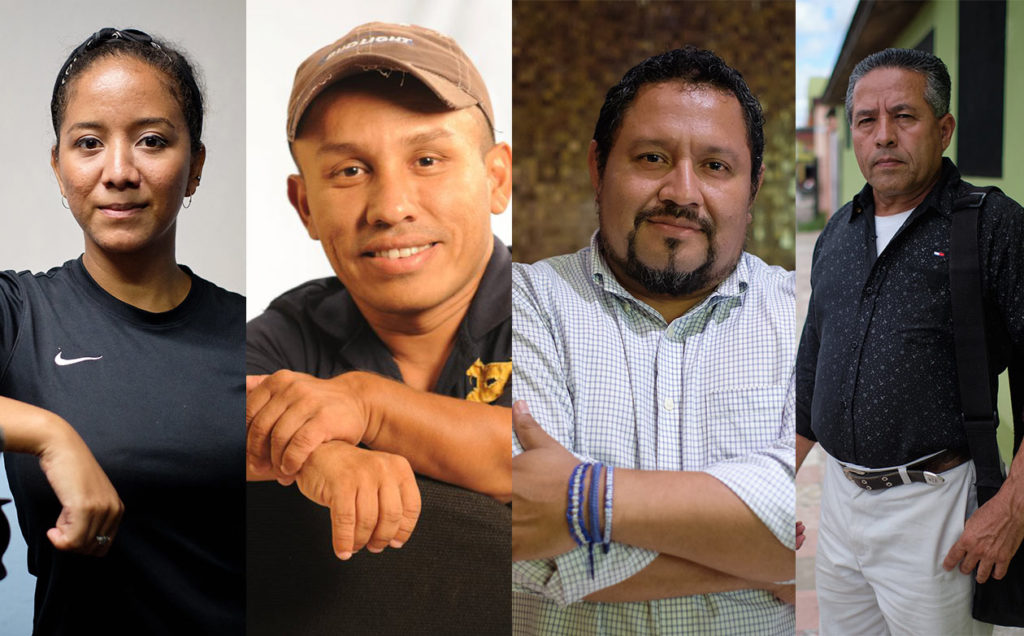 Reneé Ramos, Roberto Mora, David Quintana y David Quintana, periodistas nicaragüense. Carlos Herrera | Niú