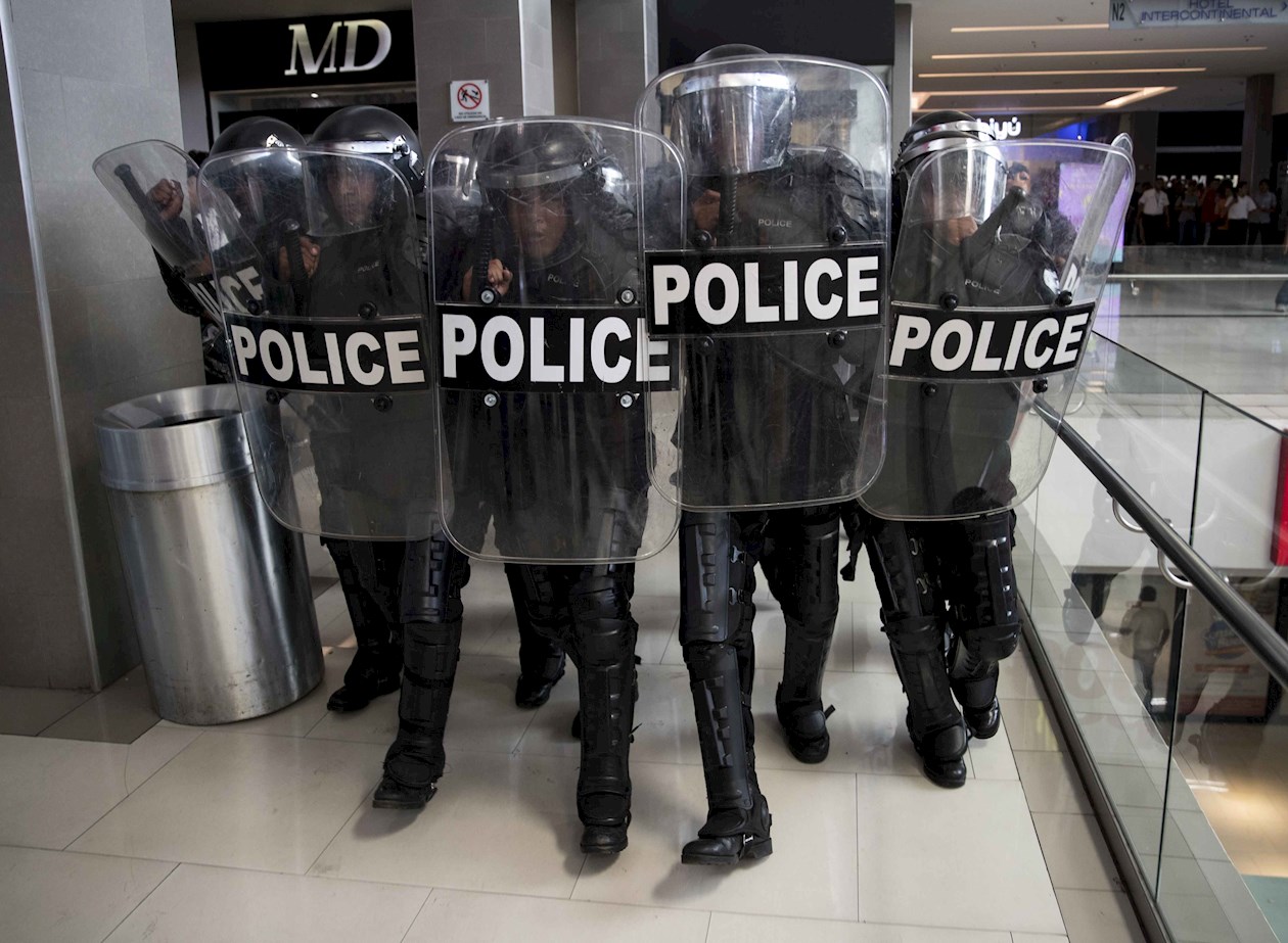 Policía Nacional en Metrocentro